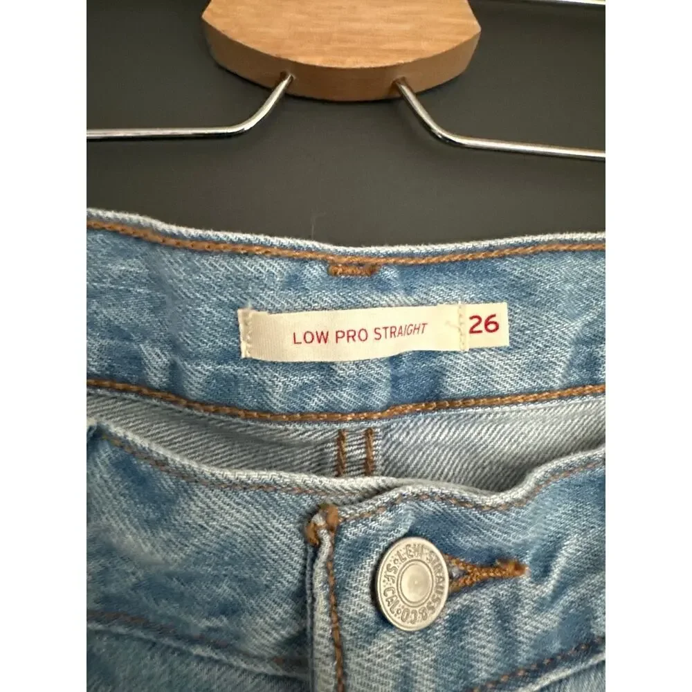 Levi's Low Pro Straight Jeans Cotton Blue Jeans Size 26